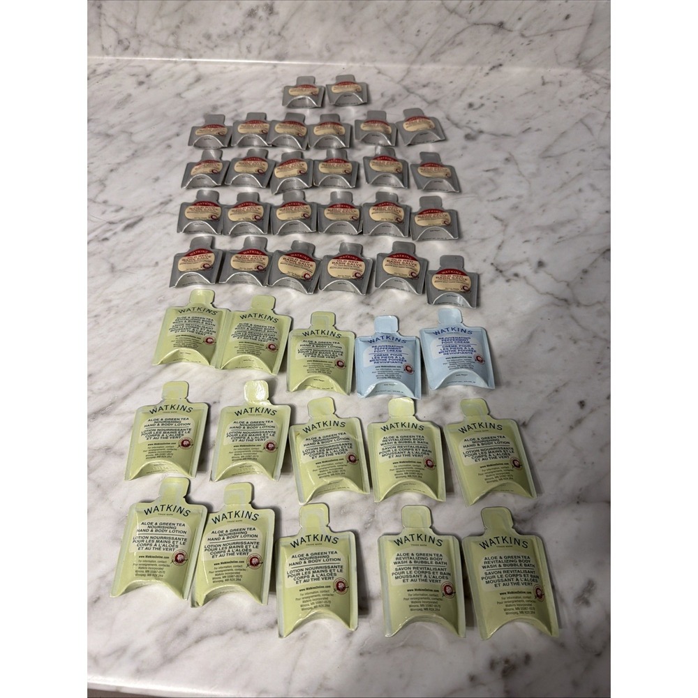 Watkins Bubble Bath, Foot Cream, Working Hands Vintage Sample Tins 41 In Total